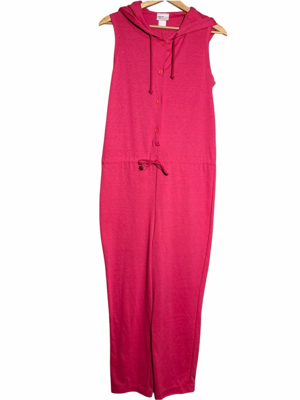 Avon Sleeveless Hooded Jumpsuit in Bright Pink